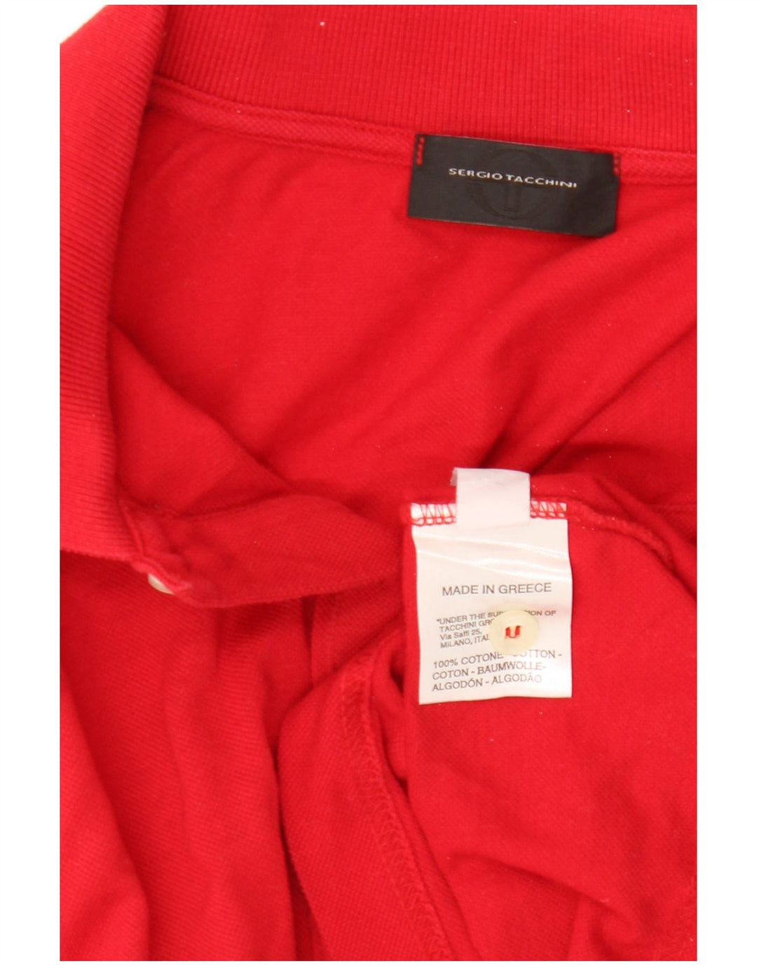 Sergio Tacchini Polo Homme IT 56 2XL Rouge Coton