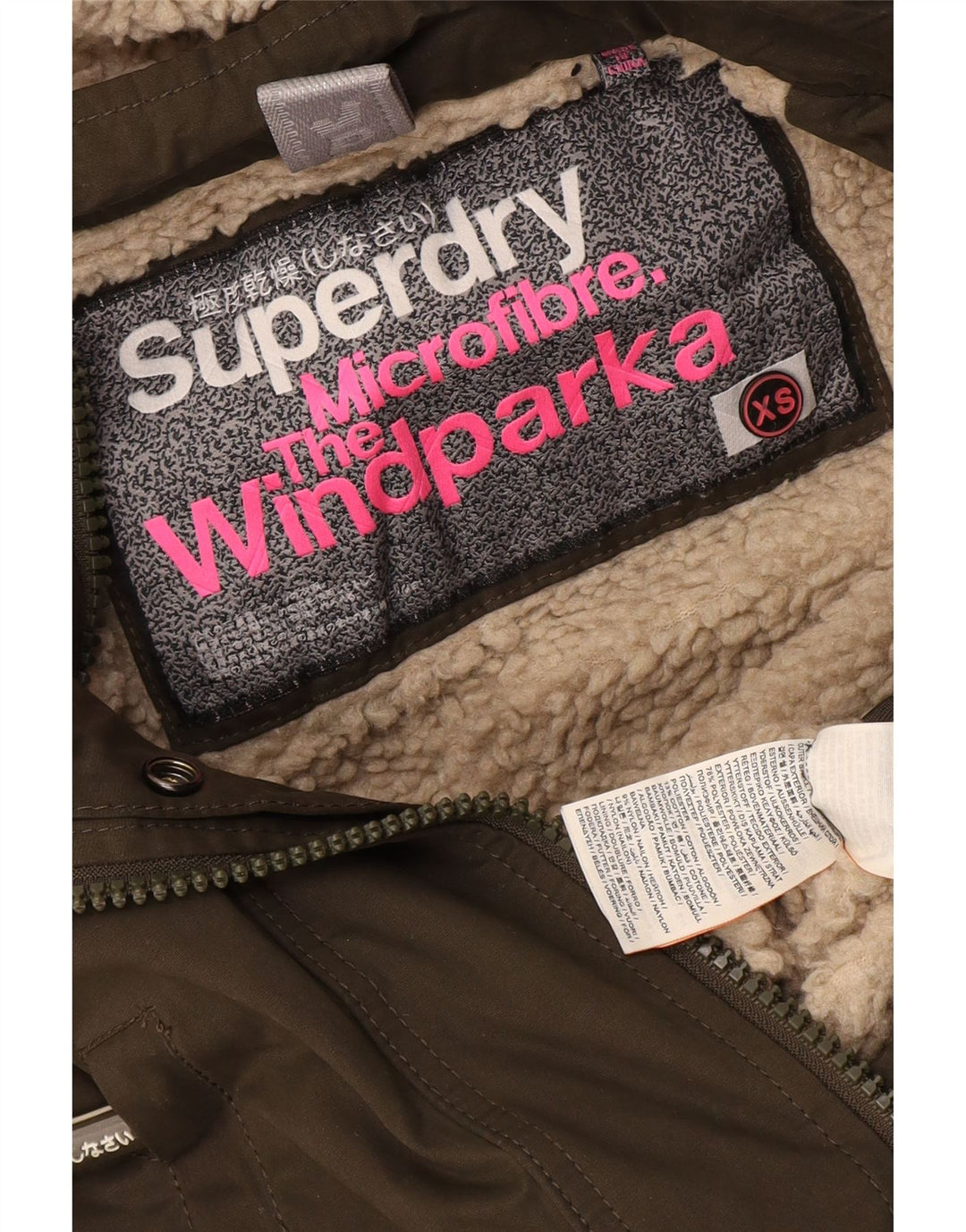 Superdry Veste utilitaire à capuche The Windparka pour femme UK 6 XS Vert Polyester