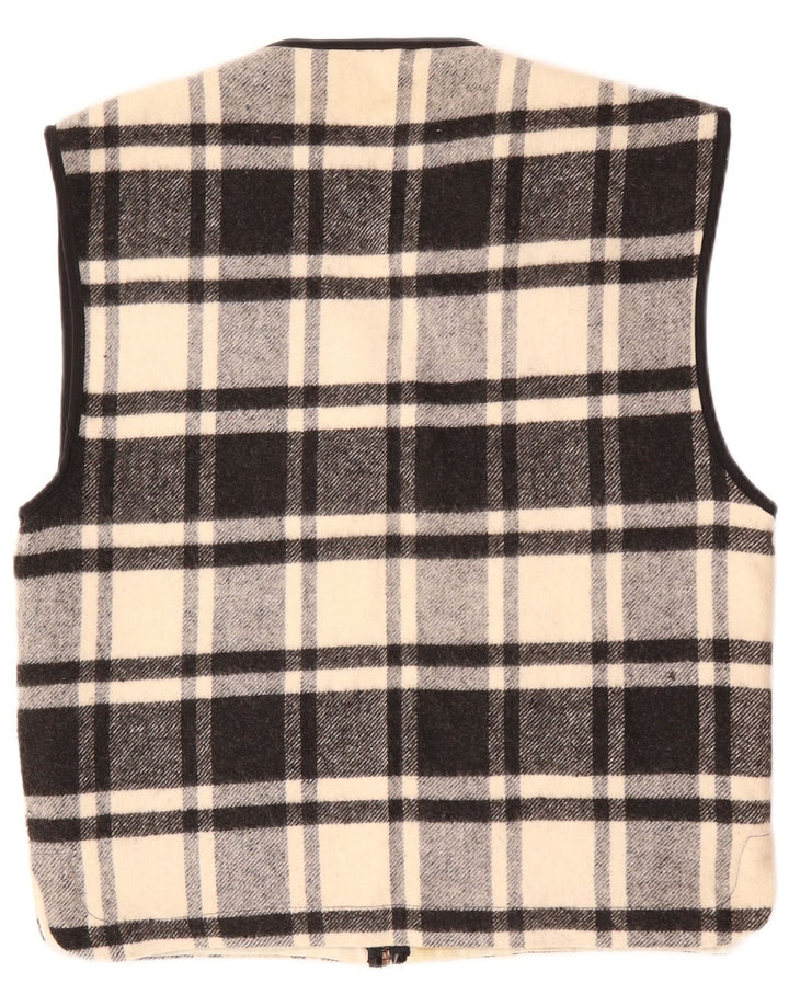 Le Frog Gilet Homme UK 38 Medium Black Check Laine