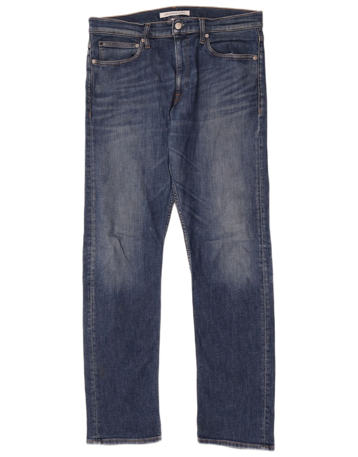 Calvin Klein Jean droit homme W34 L32 bleu