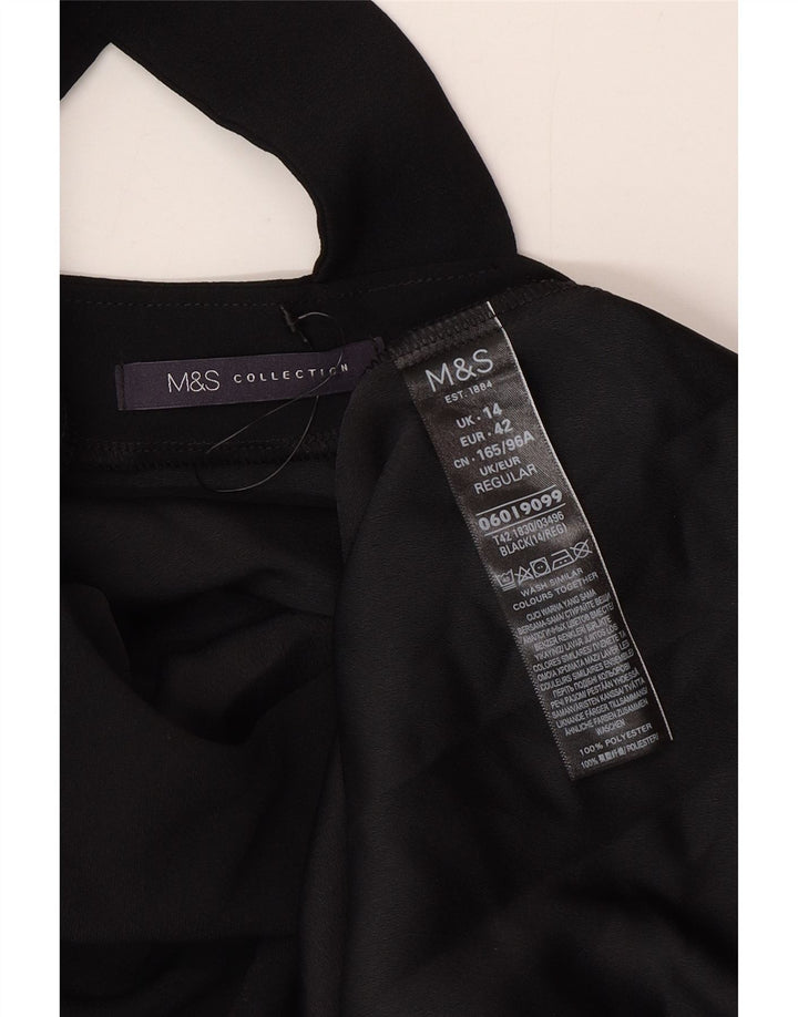 Marks & Spencer Robe de tente à manches 3/4 pour femme UK 14 Large Noir Polyester