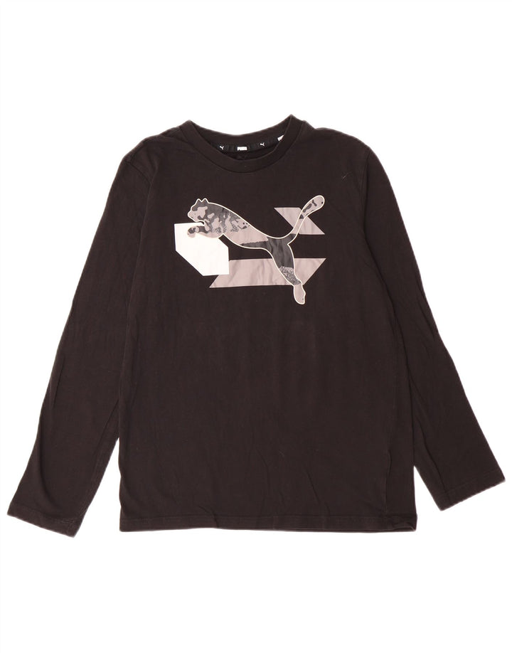 Puma Haut Graphique à Manches Longues Garçon 13-14 ans Noir