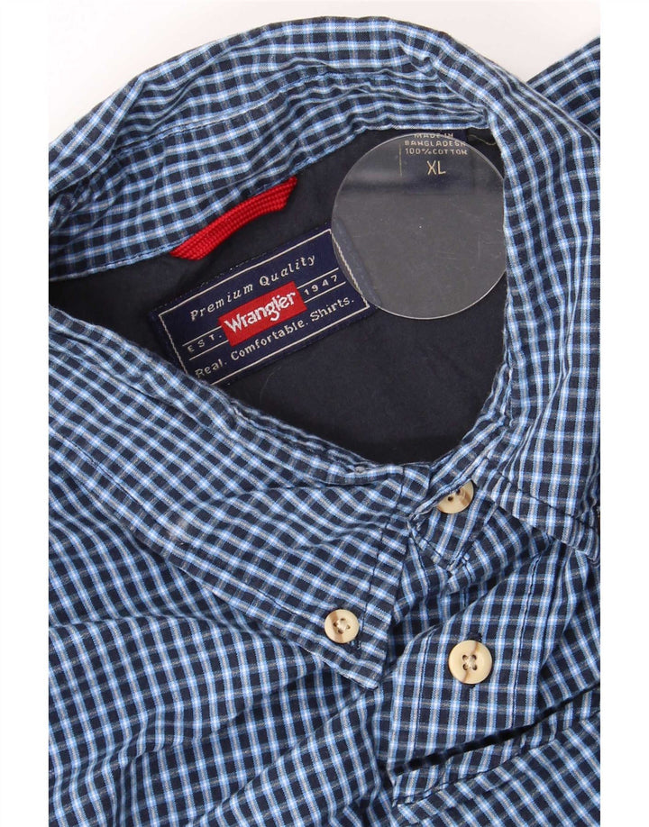 Wrangler Chemise Homme XL Bleu Vichy Coton