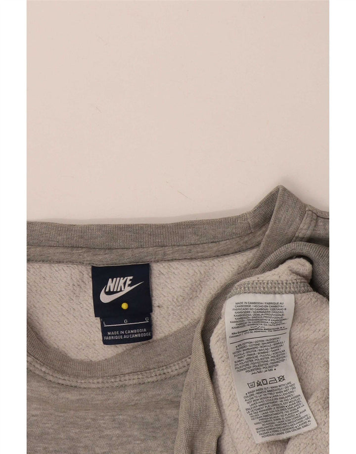 Nike Sweat-shirt pour homme en coton moucheté Gris Taille L