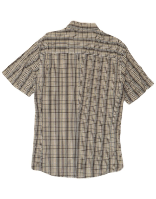 Wrangler Chemise à manches courtes pour homme XL en coton à carreaux gris