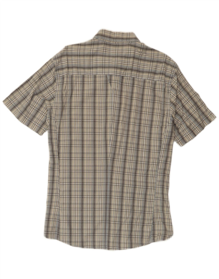 Wrangler Chemise à manches courtes pour homme XL en coton à carreaux gris