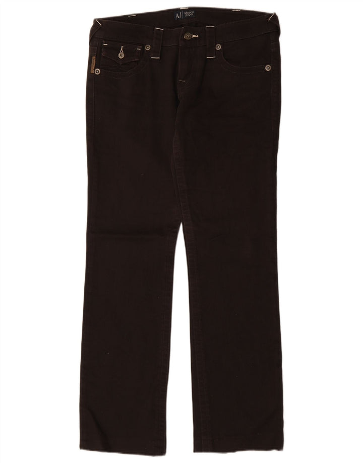 Armani Femme Jean Droit W28 L30 Marron Coton