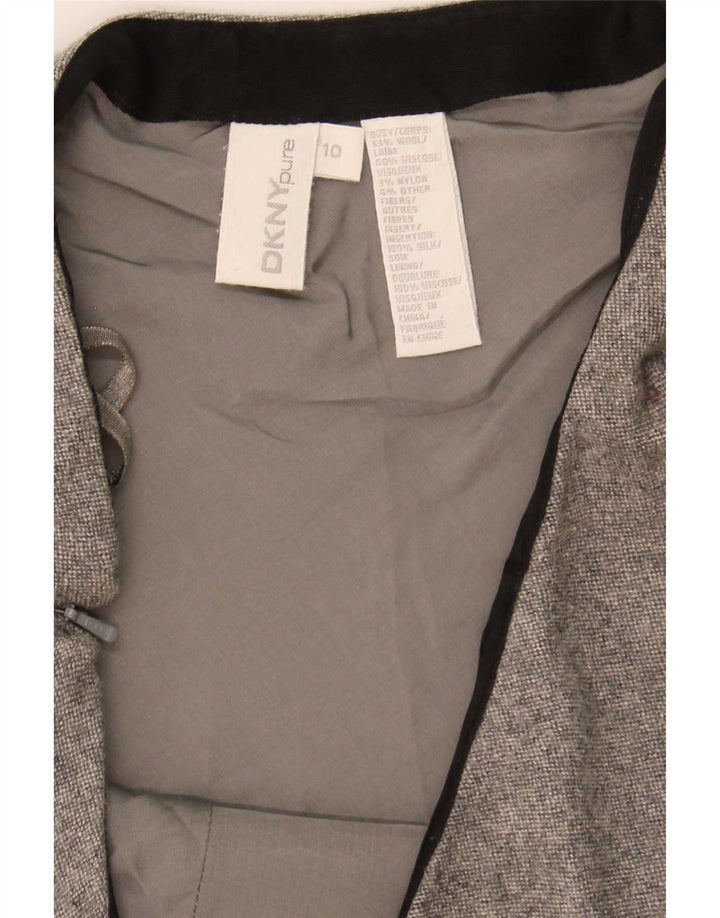 Dkny Jupe trapèze pour femme US 10 Large W32 Laine grise