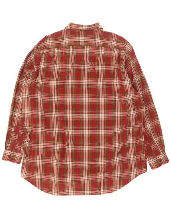 Abercrombie & Fitch Chemise grande taille 2XL à carreaux rouges pour homme