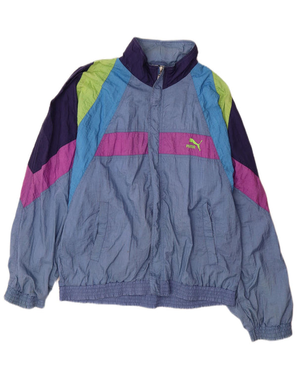 PUMA Veste de Survêtement Homme Bleu Moyen Colourblock Polyamide