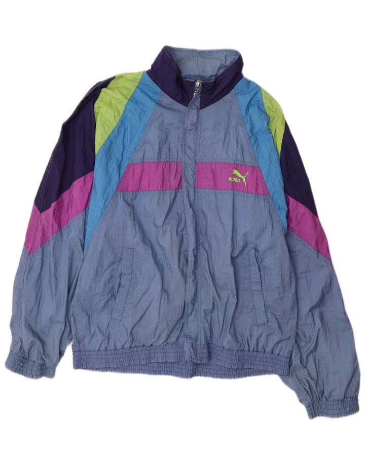 PUMA Veste de Survêtement Homme Bleu Moyen Colourblock Polyamide