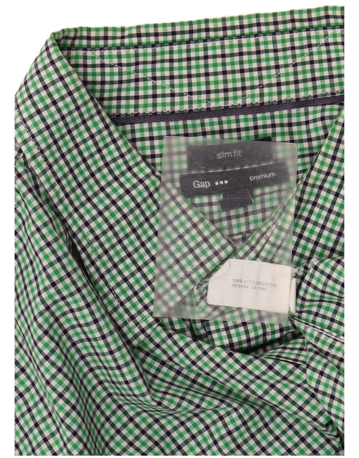 Gap Chemise Slim Fit XL Vert à Carreaux en Coton