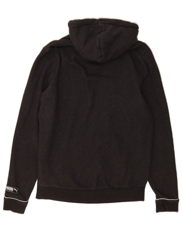 PUMA Mens Graphic Hoodie Jumper Small Grey Cotton Vintage Puma and Second-Hand Puma from Messina Hembry 
