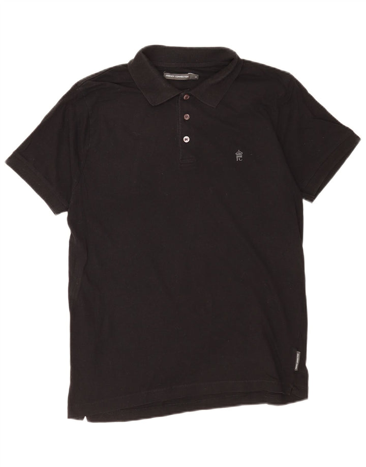 French Connection Polo Homme Noir Moyen Coton