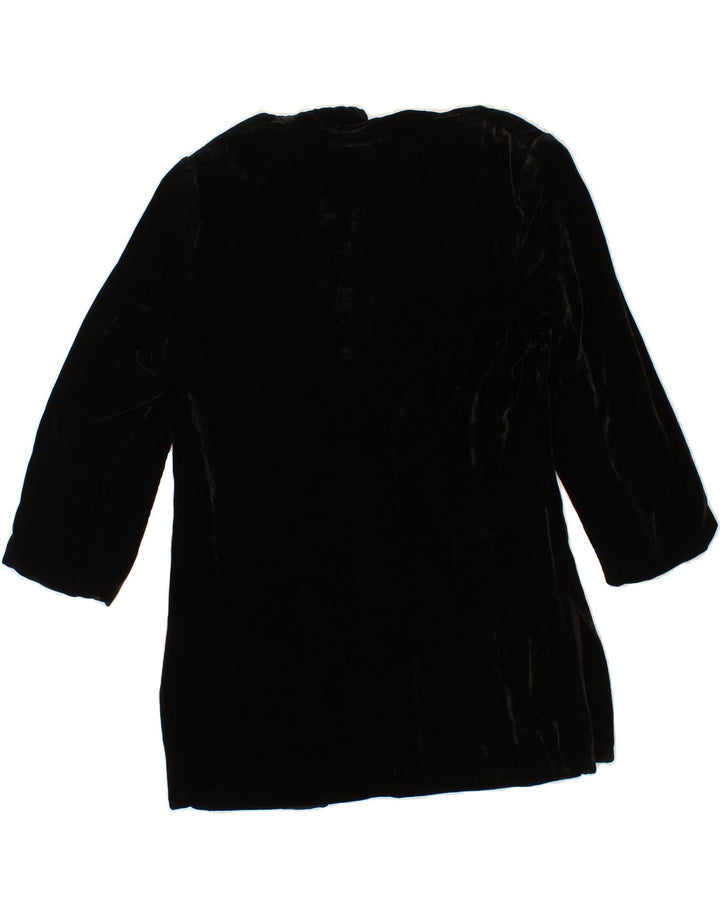 LUISA SPAGNOLI Womens Velvet 2 Button Blazer Jacket UK 10 Small Black Vintage Luisa Spagnoli and Second-Hand Luisa Spagnoli from Messina Hembry 