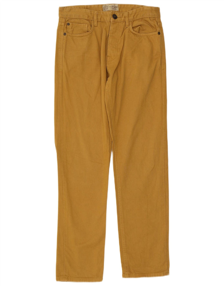 Fat Face Jean droit homme W30 L30 jaune coton