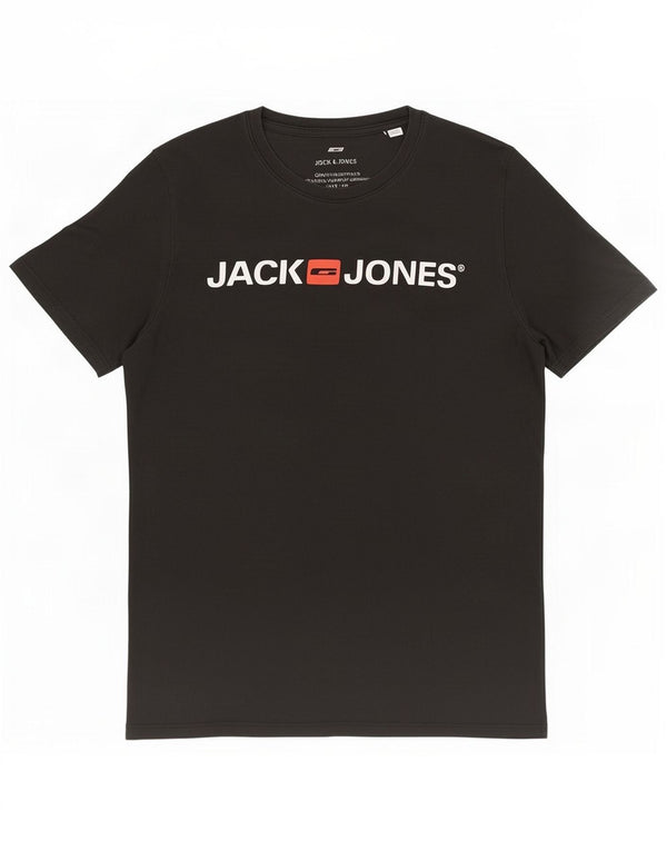 Jack & Jones T-Shirt Graphique Homme Noir Moyen Coton