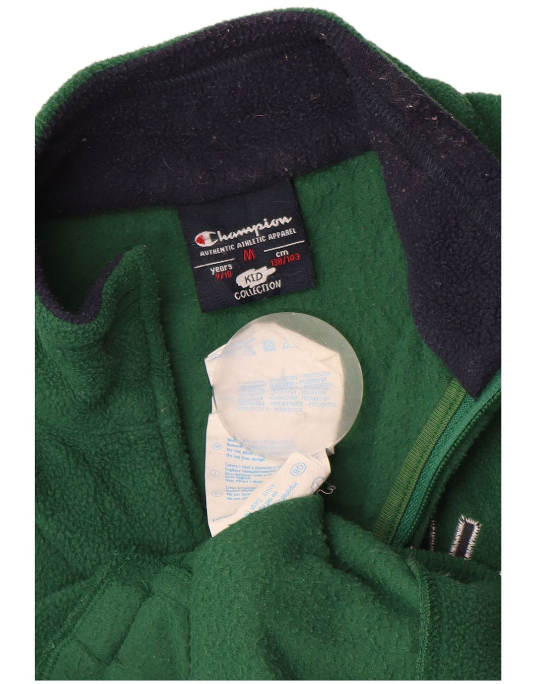 CHAMPION Veste Polaire Graphique Garçon 9-10 ans Vert Moyen Polyester
