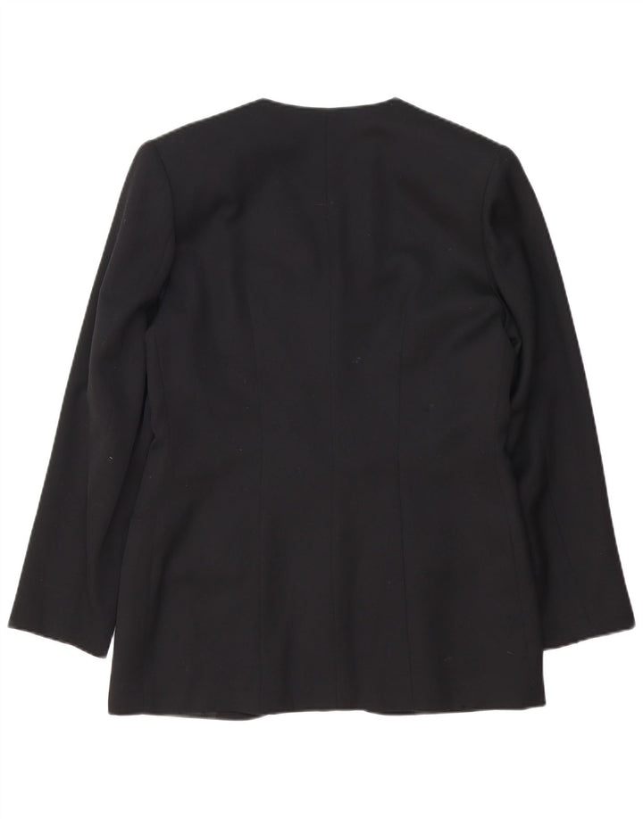 Marina Babini Veste Blazer Croisée Femme IT 44 Laine Noir Moyen