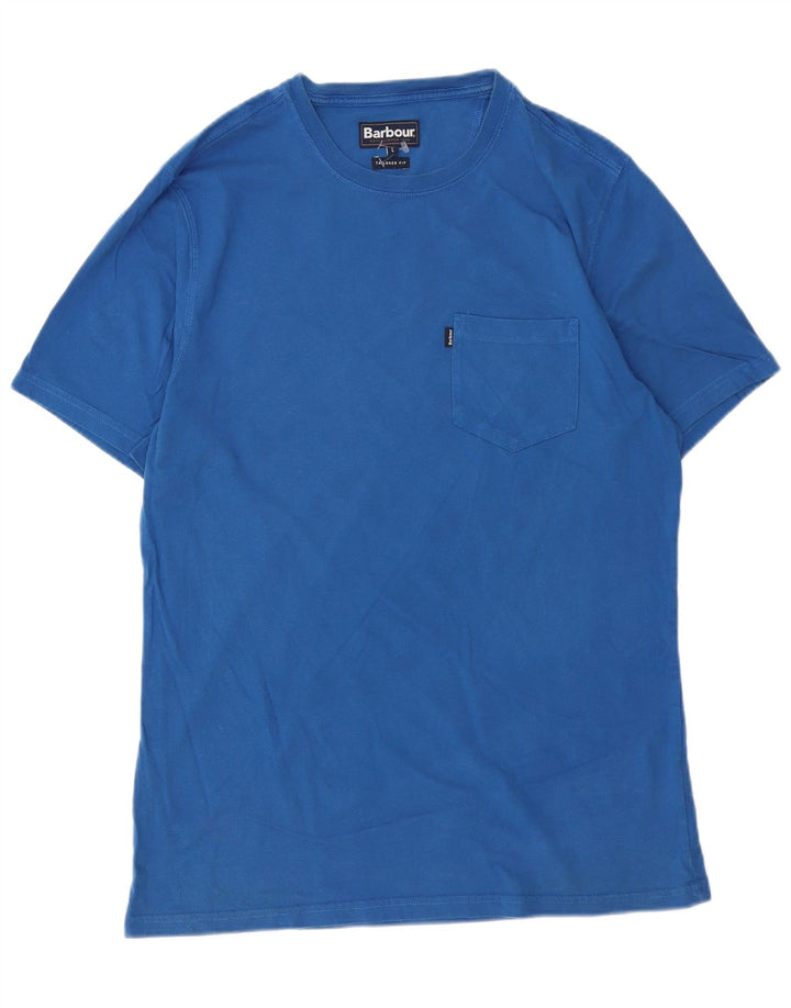 BARBOUR T-Shirt Coupe Ajustée Homme Grand Bleu Coton