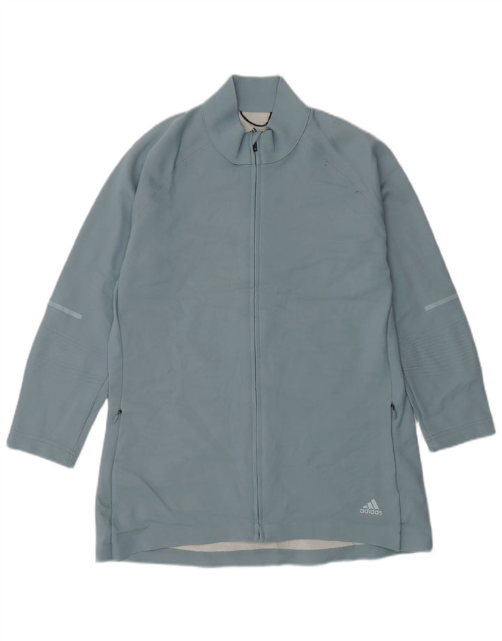Adidas Veste de survêtement à manches 3/4 pour femme UK 16/18 Large Bleu Polyester
