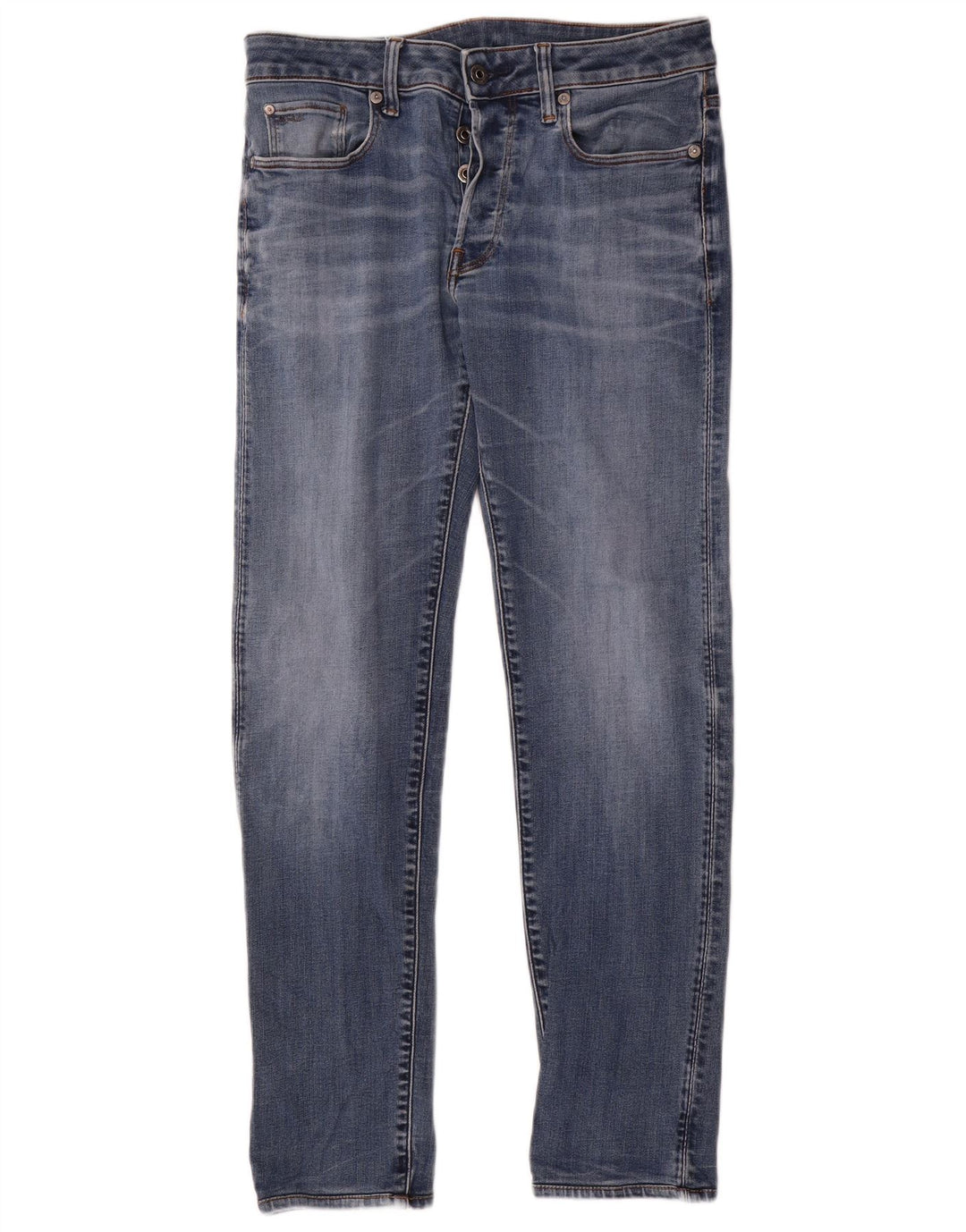Jeans Slim Femme G-Star W29 L30 Bleu Coton