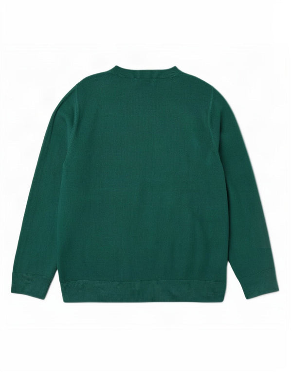 Marks & Spencer Pull à col rond pour femme UK 14 Acrylique vert moyen