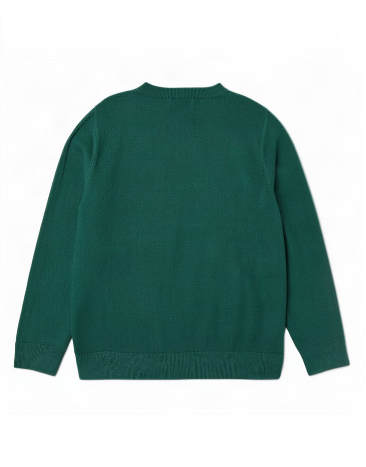 Marks & Spencer Pull à col rond pour femme UK 14 Acrylique vert moyen