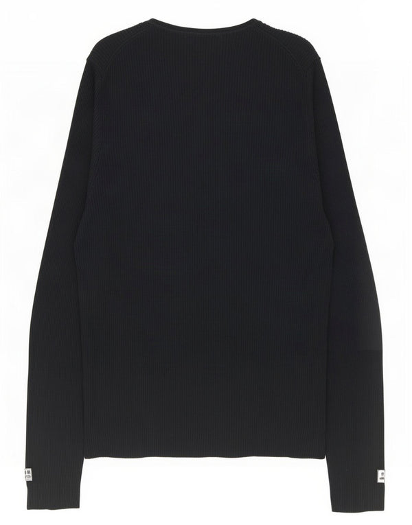 Zara Mens Top Long Sleeve Large Black Viscose