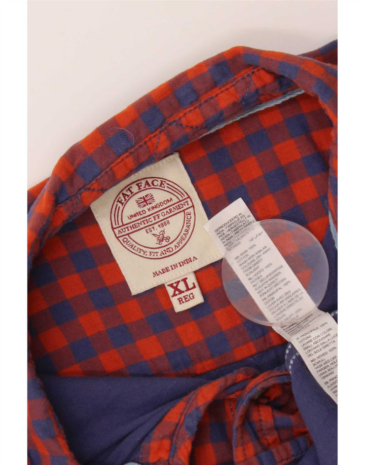 Chemise Homme Fat Face XL Coton Vichy Rouge