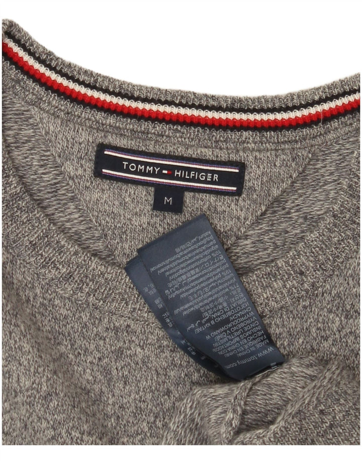 TOMMY HILFIGER Pull Col Rond Homme Gris Moyen Laine Colorblock
