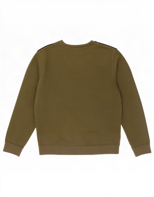 Nike Sweat-shirt pour homme en coton color block Kaki Large