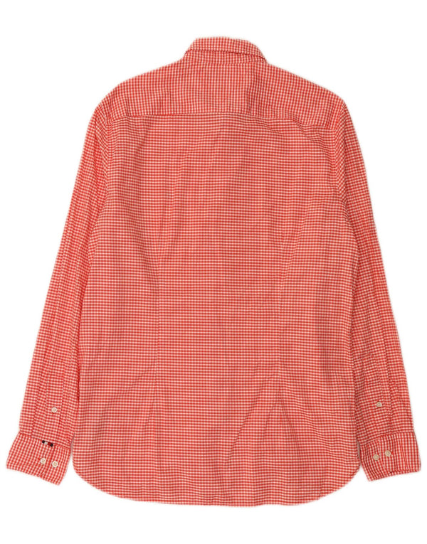 Tommy Hilfiger Chemise Slim Fit pour Homme en Coton Vichy Rouge Large