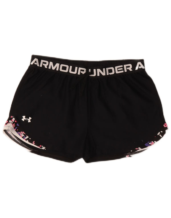 Under Armour Short de sport Heat Gear Graphic pour fille 13-14 ans XL Noir