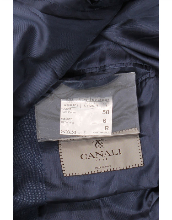 Canali Costume 2 pièces 2 boutons pour homme IT 50 Large W34 L30 Laine bleu marine