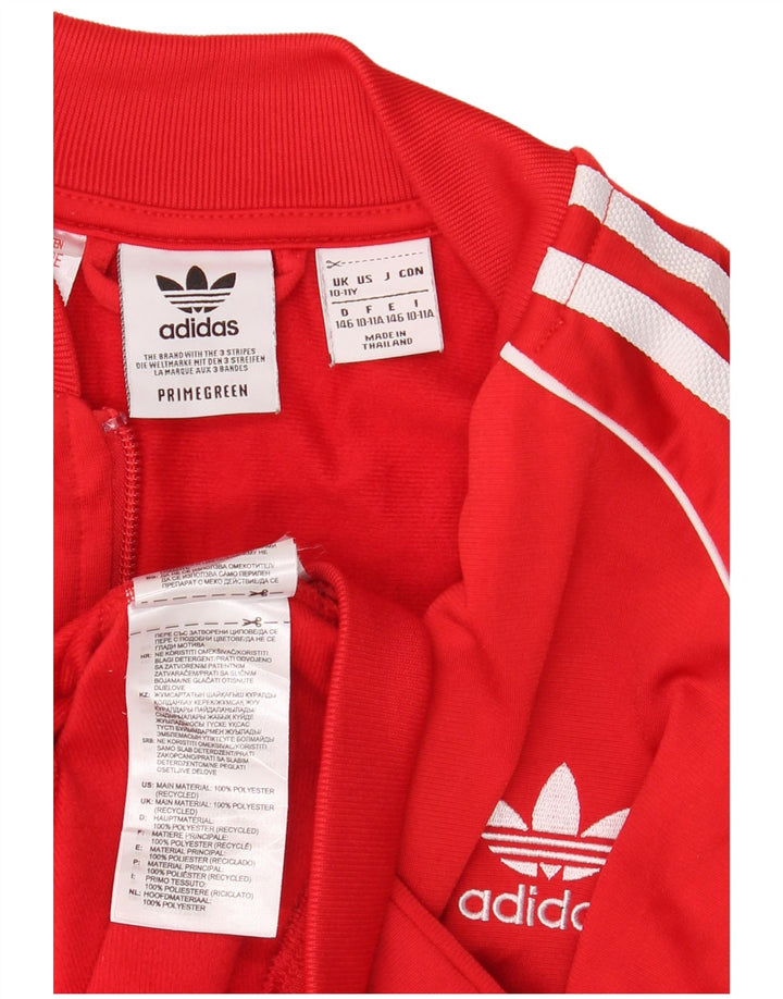Veste de survêtement Adidas Garçon 10-11 ans Rouge Polyester
