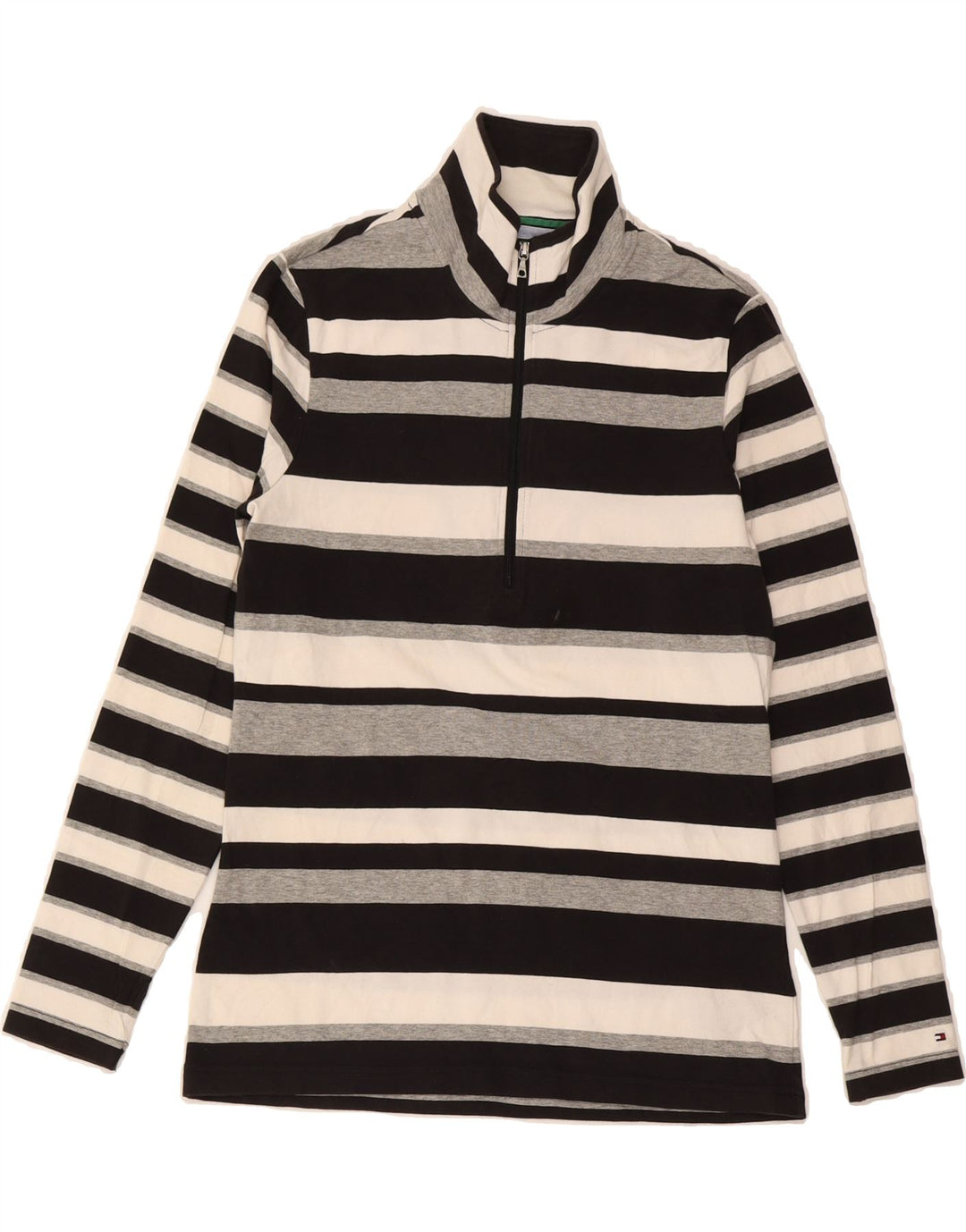 TOMMY HILFIGER Womens Top Long Sleeve UK 12 Medium Multicoloured Striped Vintage Tommy Hilfiger and Second-Hand Tommy Hilfiger from Messina Hembry 