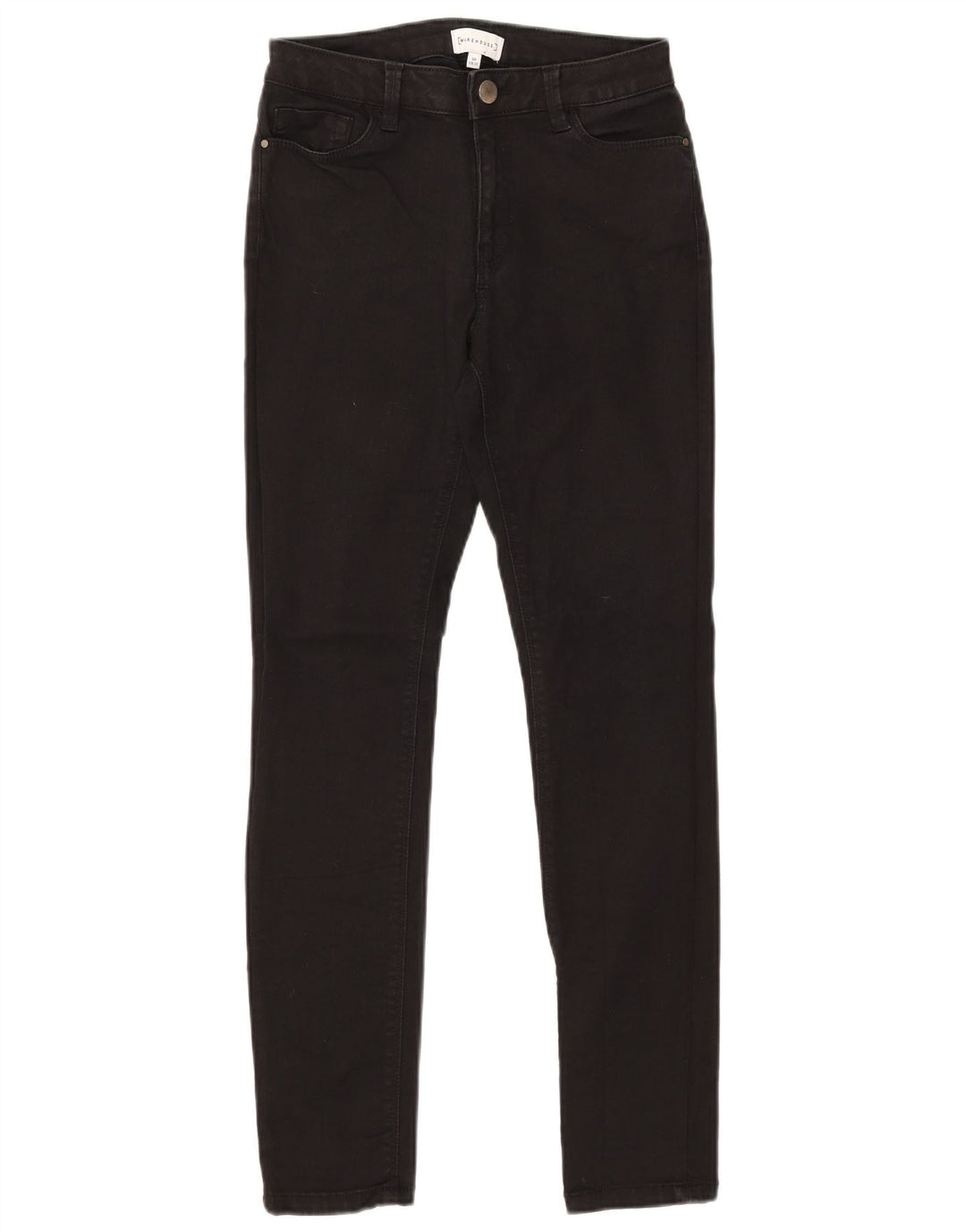 WAREHOUSE Jean skinny pour femme UK 10 Small W28 L30 Coton noir
