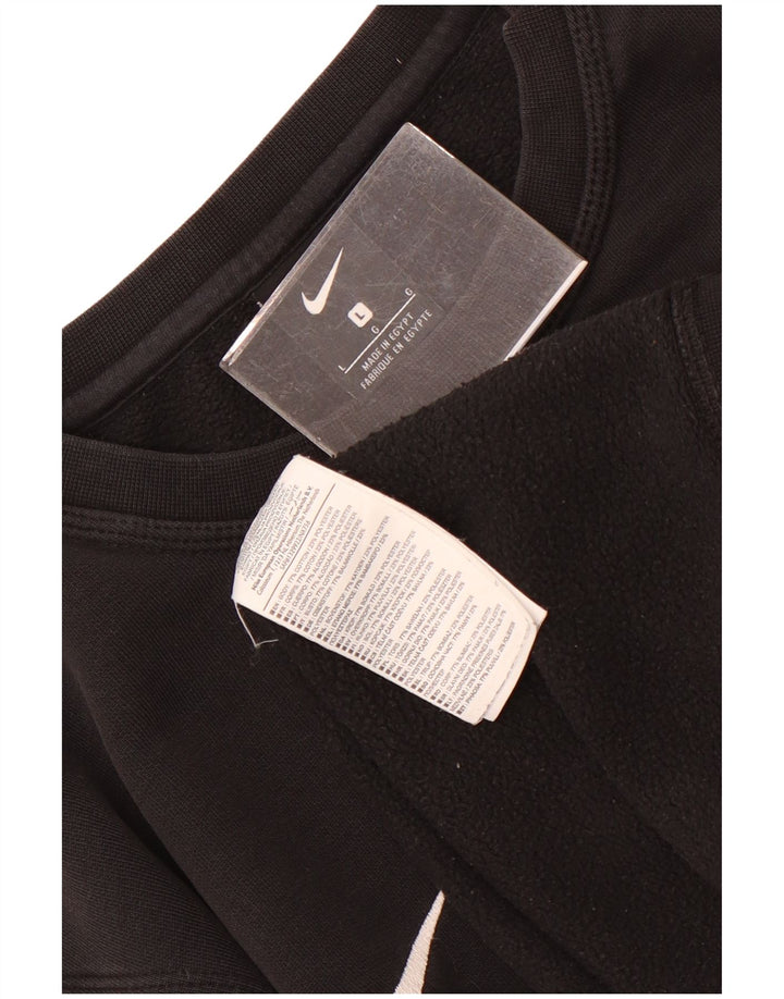 Nike Sweat-shirt pour homme en coton noir Taille L