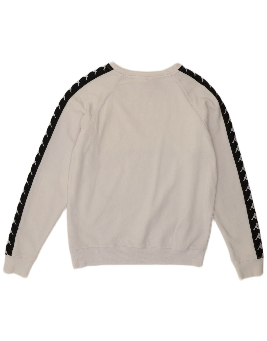 KAPPA Sweat-shirt graphique pour femme UK 14 Medium Blanc Colourblock
