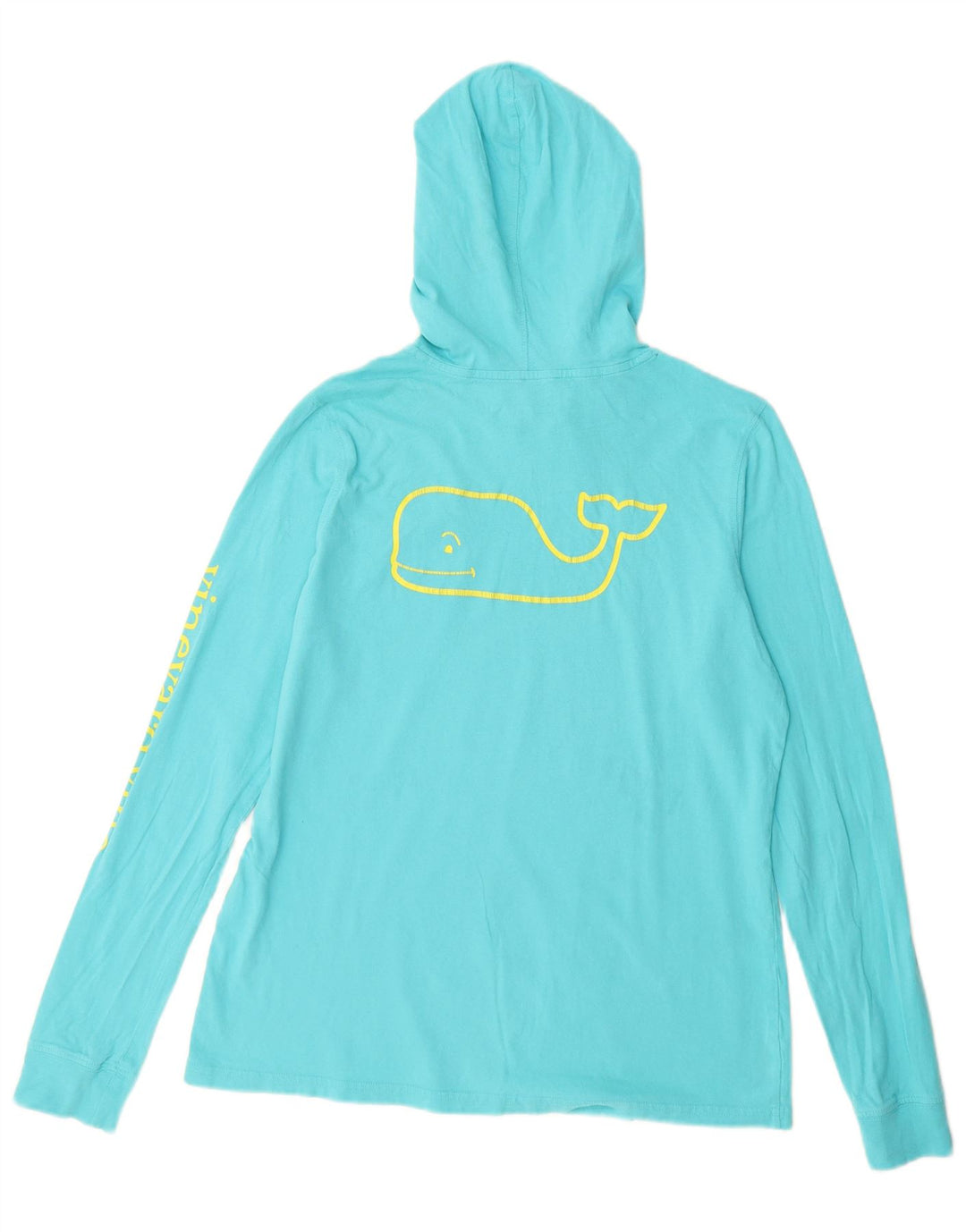 VINEYARD VINES Haut graphique à capuche à manches longues pour femme UK 10 Petit Bleu