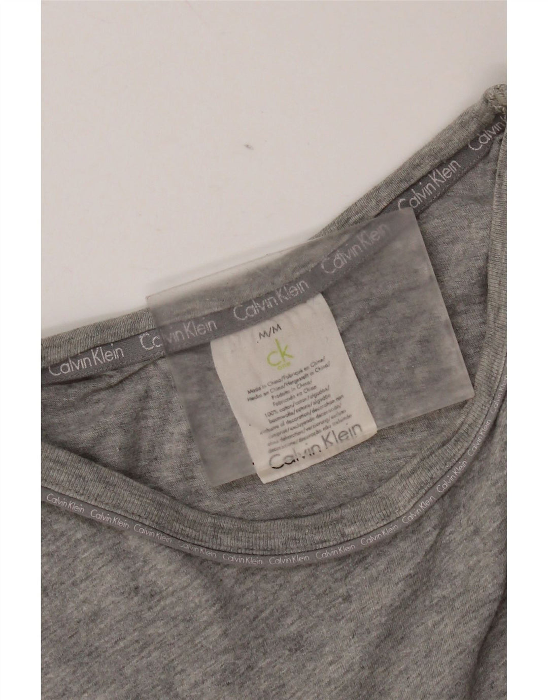 Calvin Klein T-Shirt Homme Gris Moyen Moucheté Coton