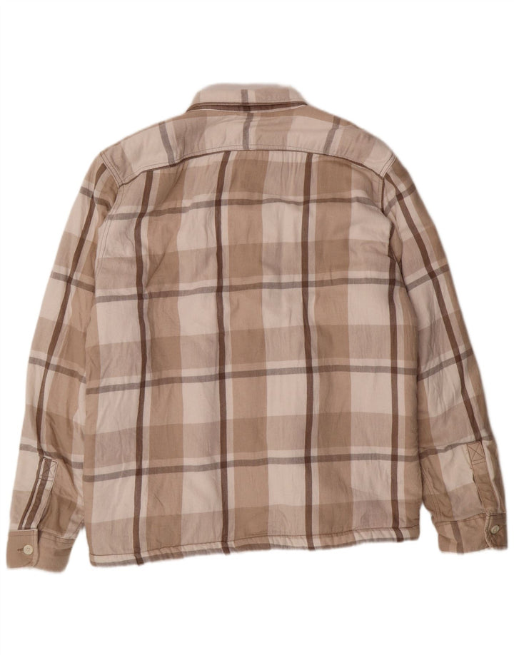 HOLLISTER Chemise en flanelle Lumberjack XL en coton à carreaux beige