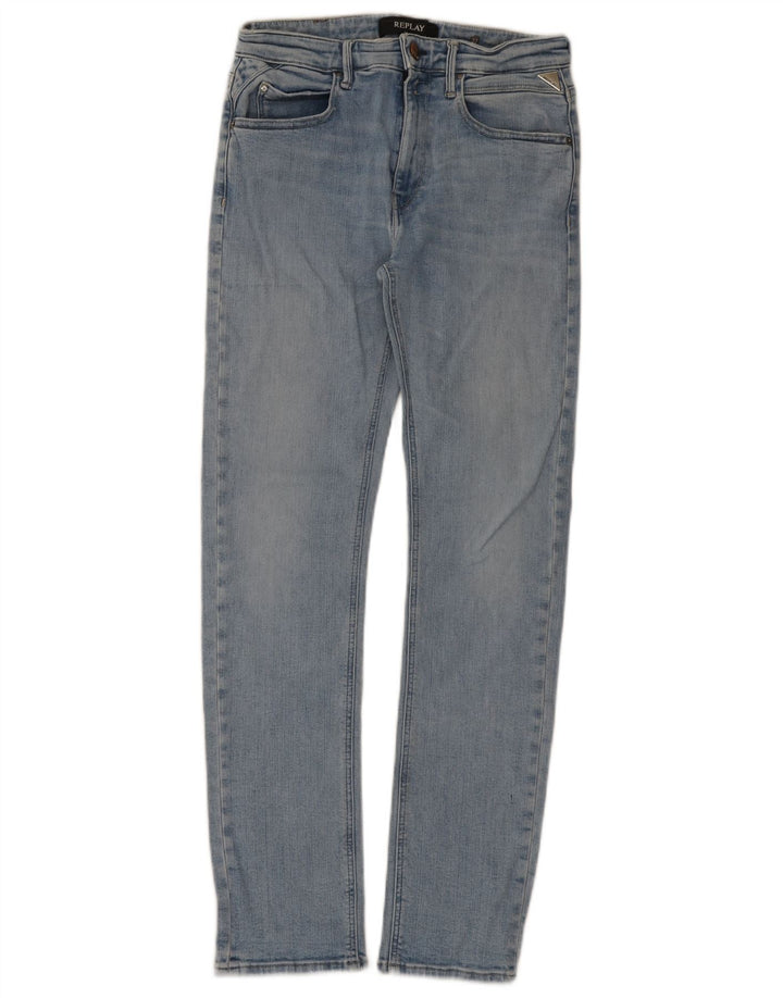 Replay Jean Slim Femme W27 L30 Bleu Coton