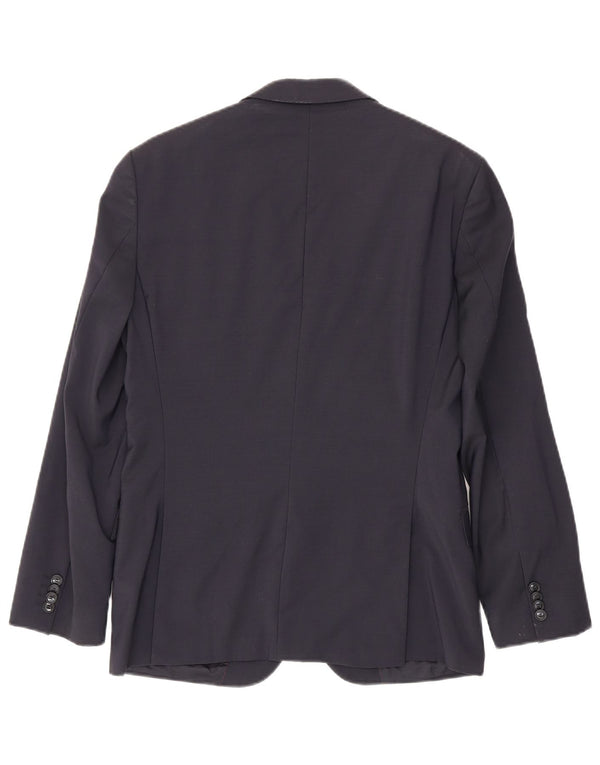 Hugo Boss Veste blazer à 2 boutons pour homme EU 46 Petite laine vierge bleu marine
