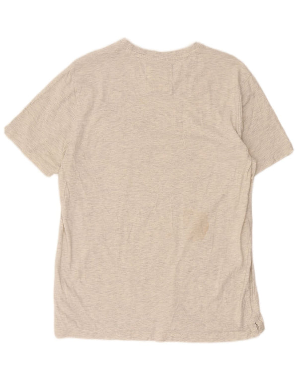 Crew Clothing T-Shirt Homme Haut Large Gris Moucheté Coton