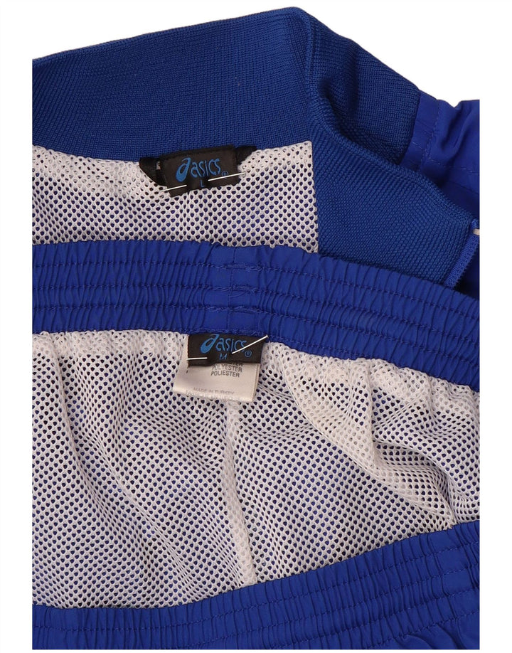 Asics Survêtement complet graphique pour hommes, grand bleu, polyester color block