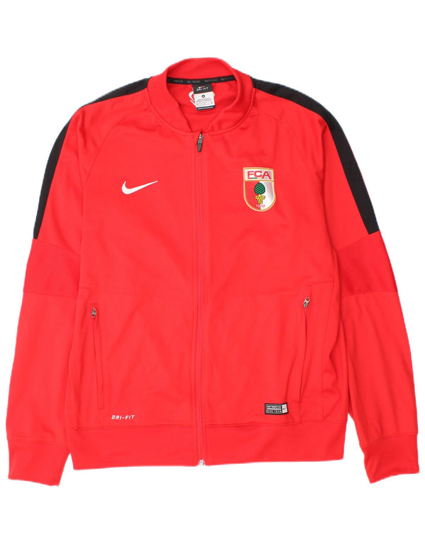Veste de Survêtement Nike FC Augsburg Homme Rouge Moyen Polyester Colorblock