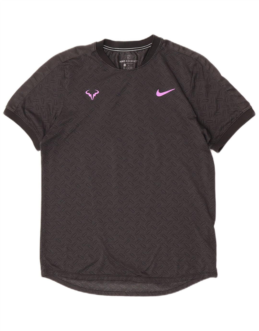 Nike T-Shirt Homme Gris Moyen Géométrique