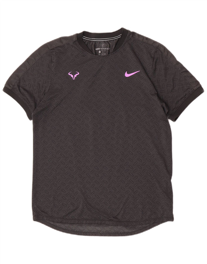 Nike T-Shirt Homme Gris Moyen Géométrique